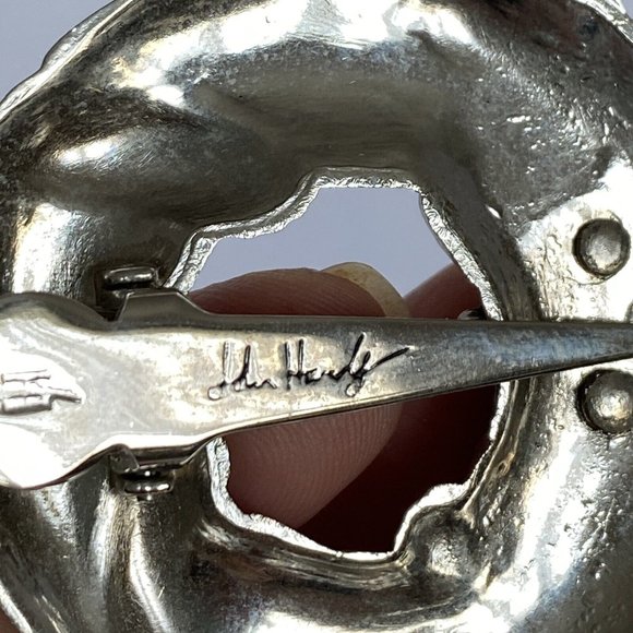 1990 John Hardy Butterfly Bamboo Scarf Clip Brooch Neiman Marcus Christmas - Picture 5 of 5